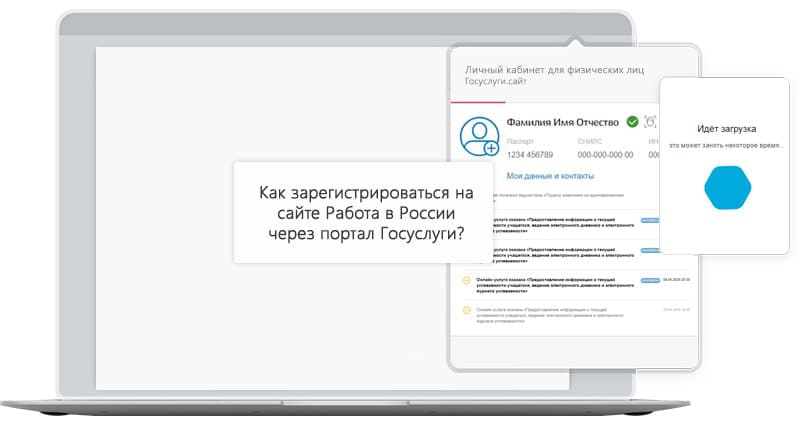 Как зарегистрироваться на сайте Работа в России через портал Госуслуги?
